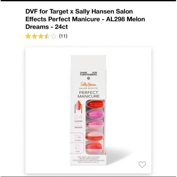 2 NEW IN BOX DVF Target Sally Hansen patterned fake nails almond shape 2 boxes - Picture 4 of 4